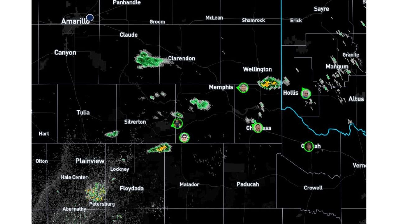 Texas Panhandle Storm Development Struggling Near Amarillo and Childress as Atmospheric Cap Suppresses Early Severe Weather