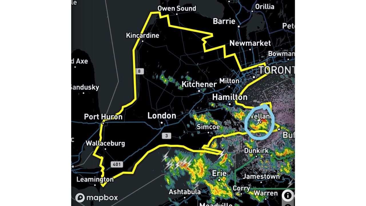 Toronto, Hamilton, Kitchener and London Ontario Face Flash Flooding and Toonie Sized Hail Tonight as Training Thunderstorms Bring 50mm Per Hour Rainfall With Stronger Storms Expected Tuesday