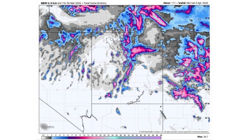 Utah Mountains and Ski Resorts Get Relief as Two Storm Systems Bring Rain and Snow Tuesday Through Friday After 25 Days of No Precipitation and 9 Ski Resort Closures