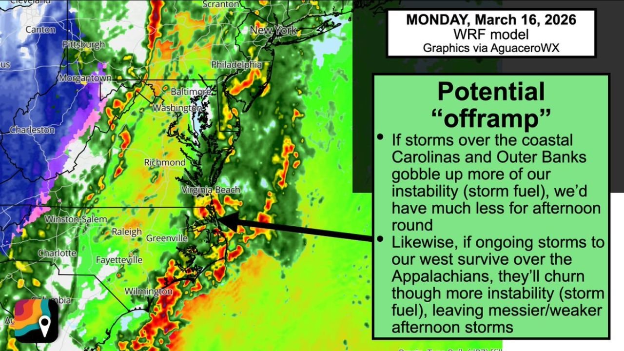 Virginia, Maryland, D.C., and North Carolina See Storm Threat Ease as “Off-Ramp” Scenario Begins to Take Shape