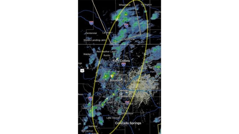 55 mph Wind Gusts and Rapid Lightning Strike Denver, Boulder and Fort Collins as Severe Thunderstorms Expand Across Colorado Foothills and Into Southeast Wyoming