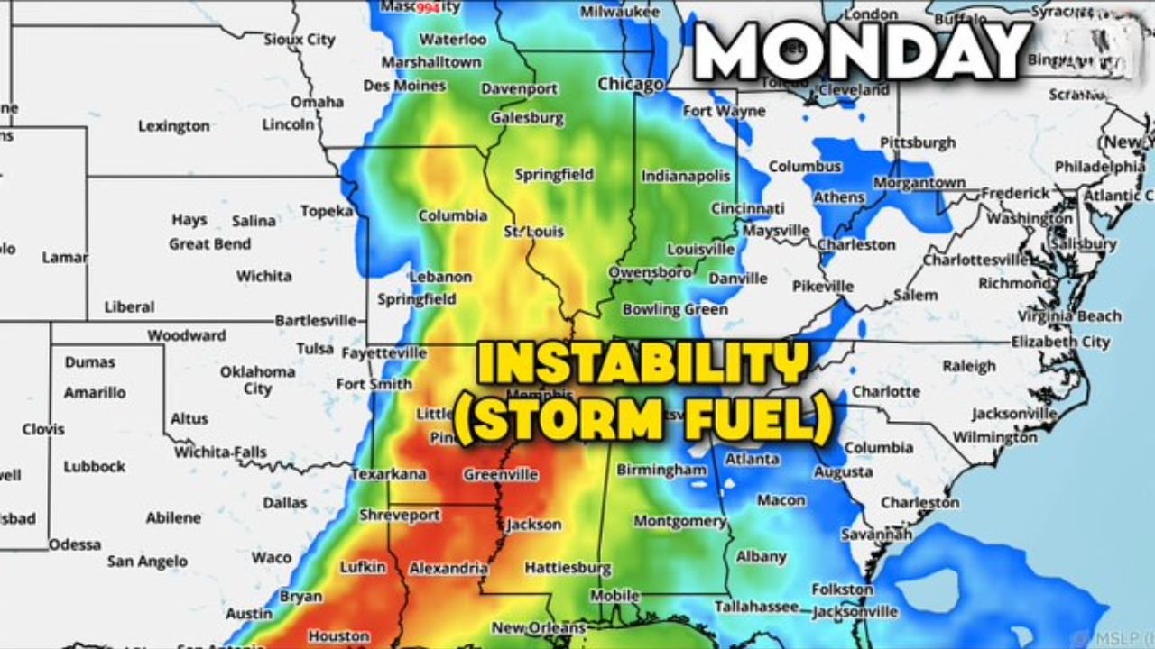 Arkansas, Mississippi, Alabama and Tennessee Face Significant Tornado Threat Monday April 27 as Gulf Moisture and Jet Stream Collide Across the Mid-South