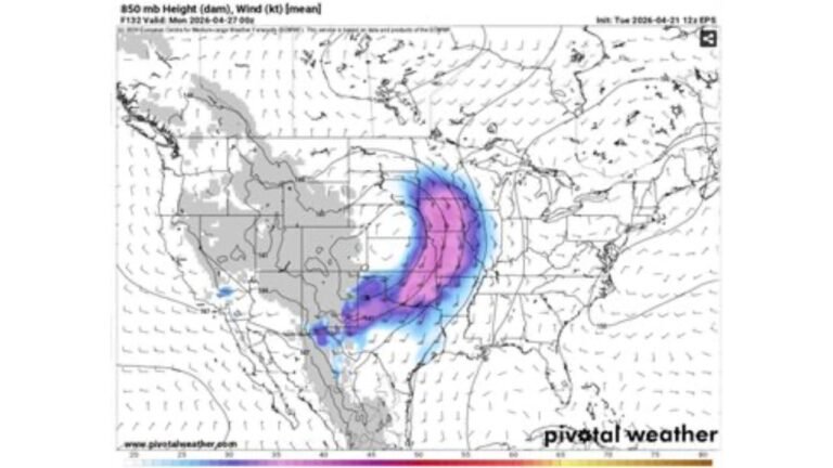 Back to Back Tornado Outbreaks Possible Sunday and Monday as Powerful Jet Stream Targets Mississippi Valley and the Deep South