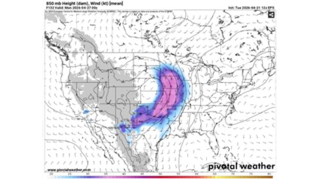Back to Back Tornado Outbreaks Possible Sunday and Monday as Powerful Jet Stream Targets Mississippi Valley and the Deep South