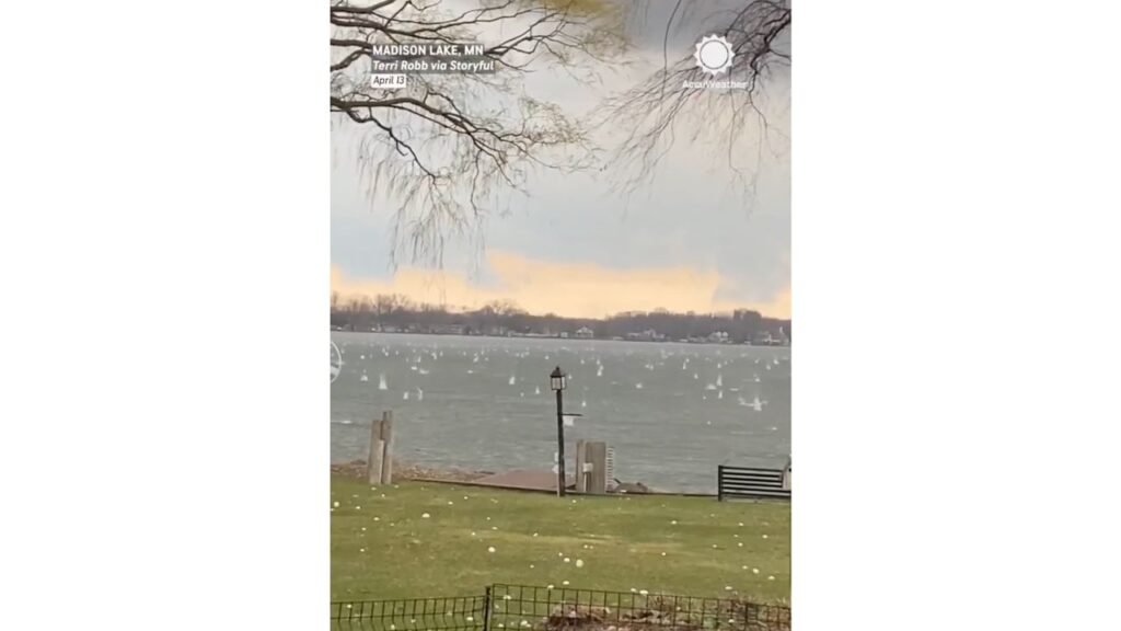 Baseball Sized Hail Pounds Madison Lake Minnesota as Severe Storms Sweep the Region