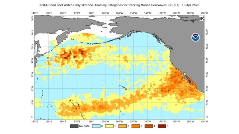 California Coastal Waters Hit Warmest April Temperatures Ever Recorded as Category 5 Marine Heatwave and Super El Nino Signal Raise Hurricane Landfall Risk for Southern California This Year