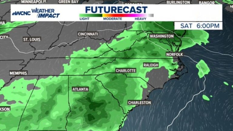 Charlotte, Raleigh and Atlanta Finally See 50 to 60% Rain Chances This Weekend as Drought-Stricken Carolinas and Georgia Get First Real Relief Shot