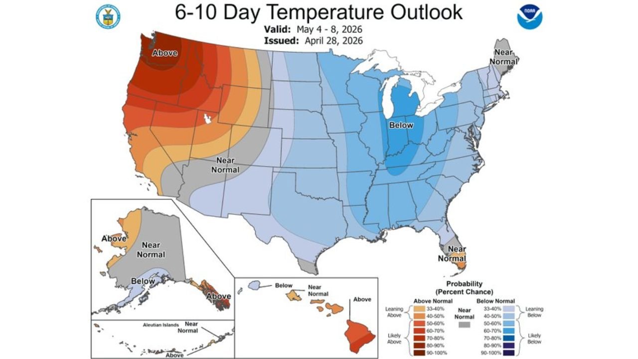 Chicago, Detroit and Washington Face Below Normal Temperatures Through Mid-May as Cold Pattern Suppresses Severe Weather Across the Central and Eastern United States