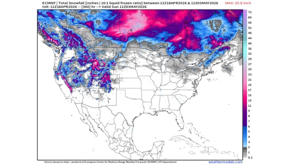 Colorado, Montana and the Northern Rockies Brace for Up to 35 Inches of Snow Through May 3 as Extreme Winter Refuses to End