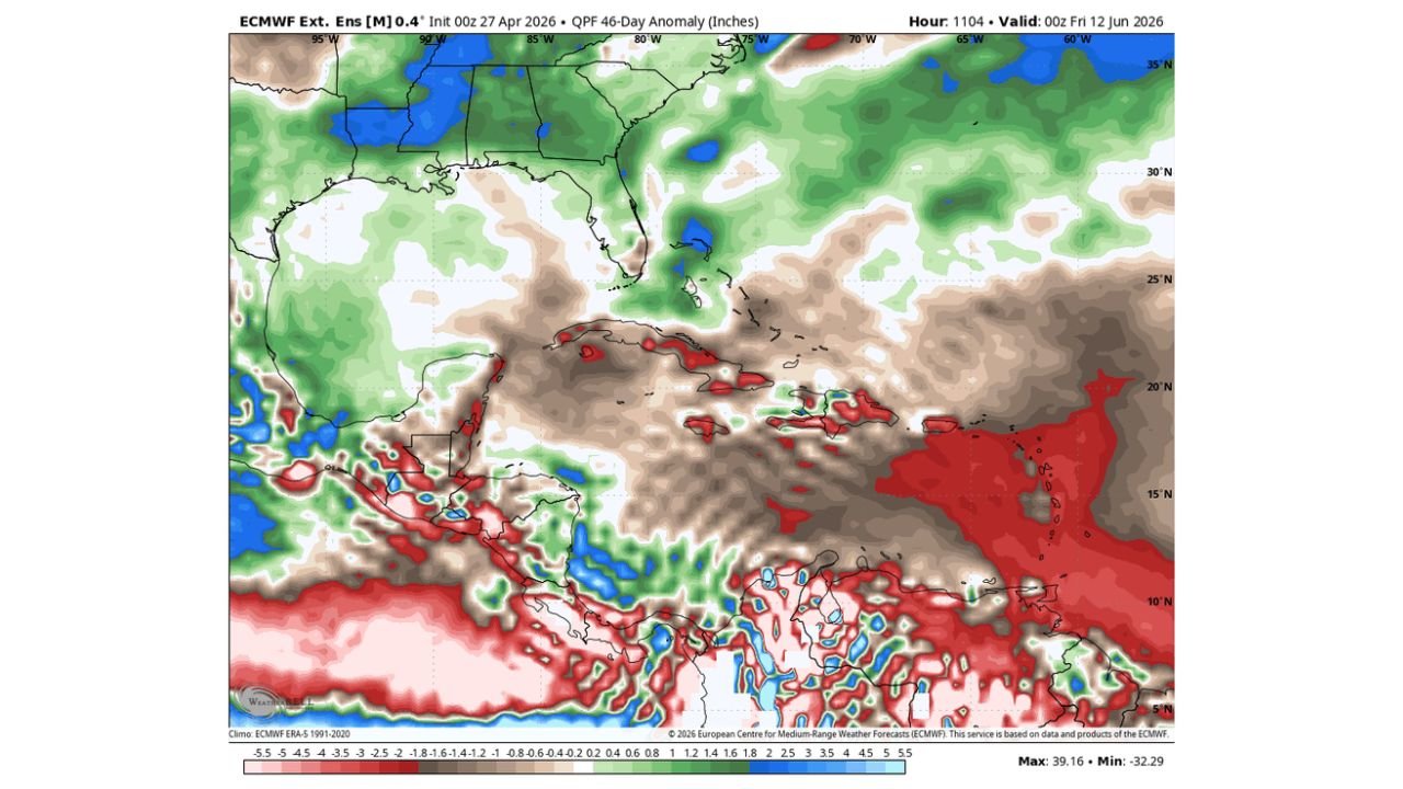 Florida Eyes Above Normal Rain Through Early June as Hot Dry Caribbean Signal Raises Early Tropical Development Concerns