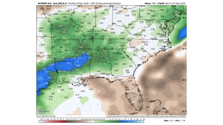 Florida Wildfires to Dominate Headlines for Weeks as No Meaningful Rain Expected Through Mid-May and Temperatures Run Above Normal