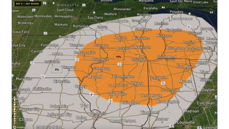 Illinois, Eastern Iowa and Northern Indiana Face 15 Percent Tornado Probability Thursday as Storm Chasers Deploy Toward Chicago, Rockford, Davenport and the Broader Midwest Corridor