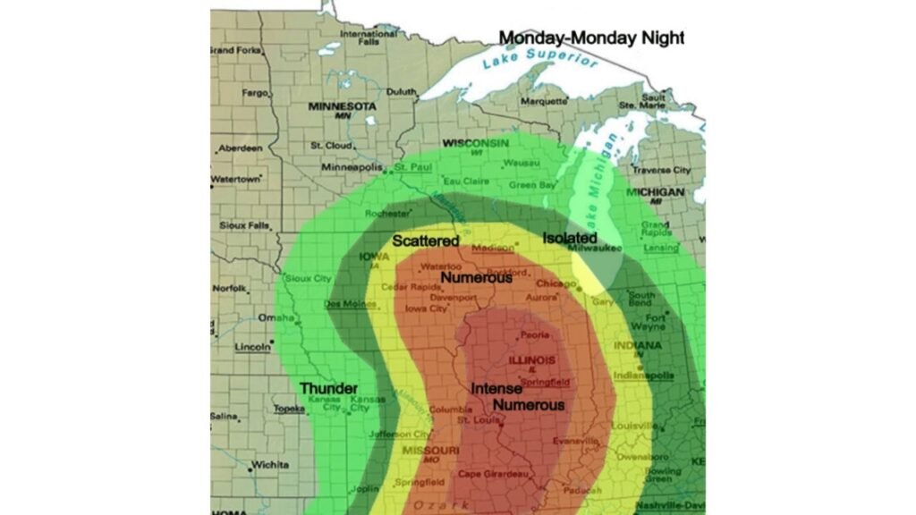 Illinois Faces Intense Numerous Storms Monday Through Monday Night With Strong Tornadoes Expected Regardless of Morning Convection
