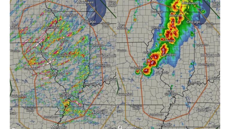 Illinois Tornado Outbreak Unfolding Monday as Long-Track Supercells Push From Springfield Through Peoria Toward Chicago and Rockford