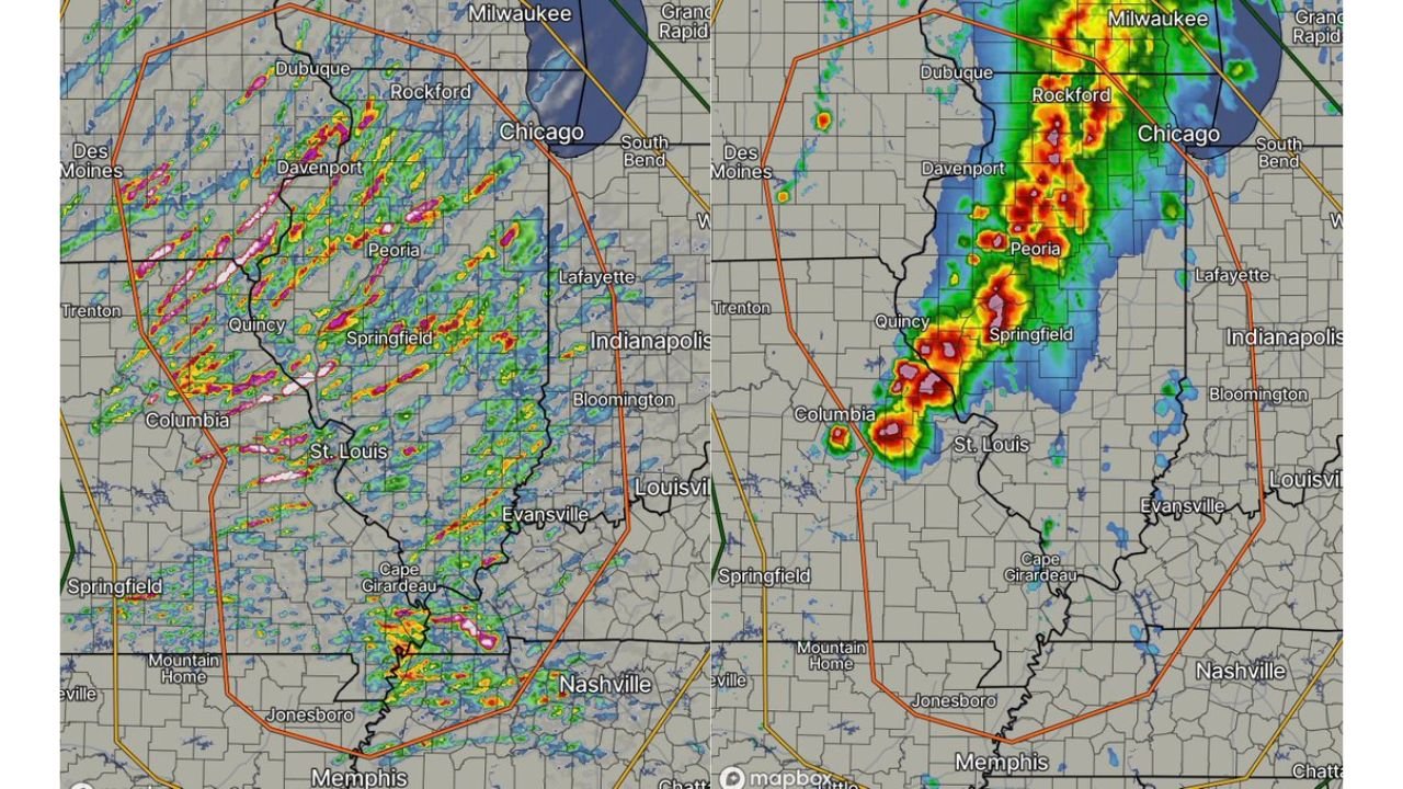Illinois Tornado Outbreak Unfolding Monday as Long-Track Supercells Push From Springfield Through Peoria Toward Chicago and Rockford