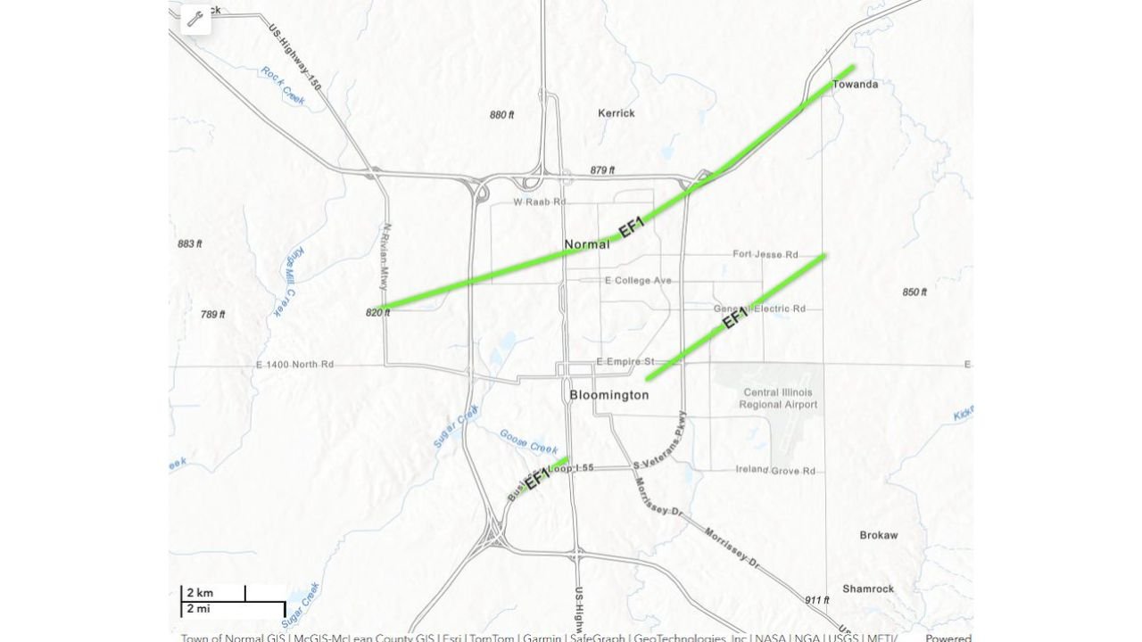 Illinois Tornado Survey Confirms 3 Tornadoes Hit Bloomington and Normal on April 17 as Longest Track Stretches 33 Miles Through McLean County