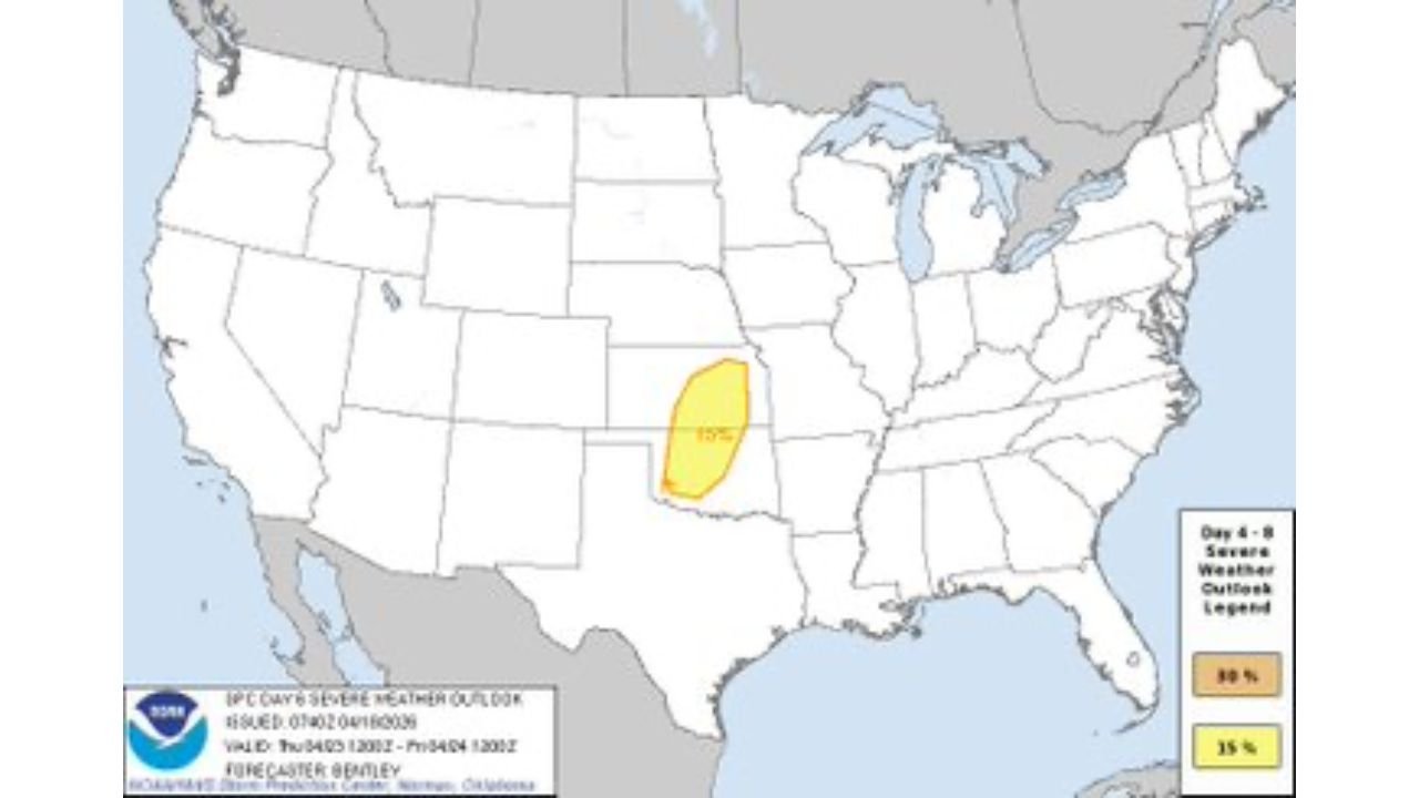 Kansas and Oklahoma Face Next Severe Weather Threat Thursday April 24 as Supercells and Dryline Target the Plains After Brief Quiet Period