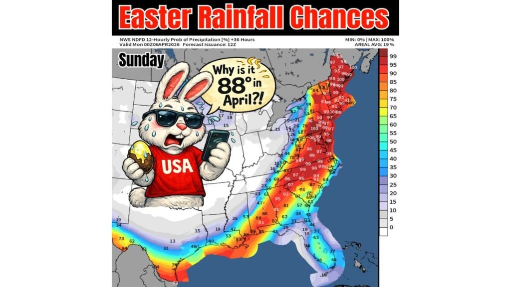 Major Easter Weather Alert Issued From Texas to Maine as Rain and Record Heat Threaten Millions Across the U.S.