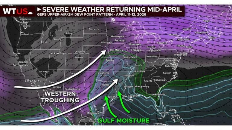 Mid-April Severe Weather Alert Issued for Plains and Central U.S. as Active Storm Pattern Set to Return Within Days