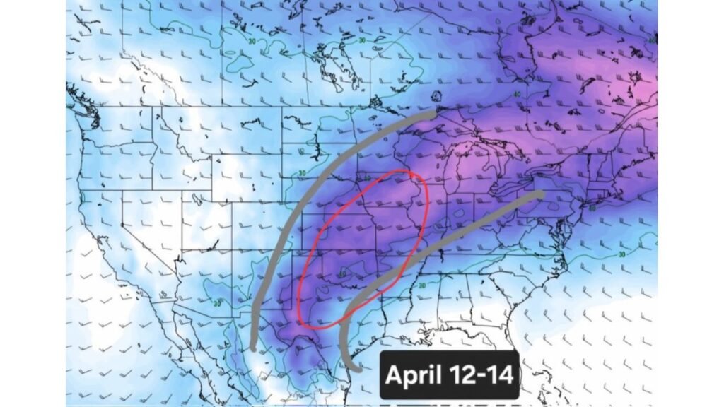Mid-April Severe Weather Watch Now Emerging Across Plains And Midwest As New Storm Pattern Targets Texas Oklahoma Kansas Missouri And Iowa