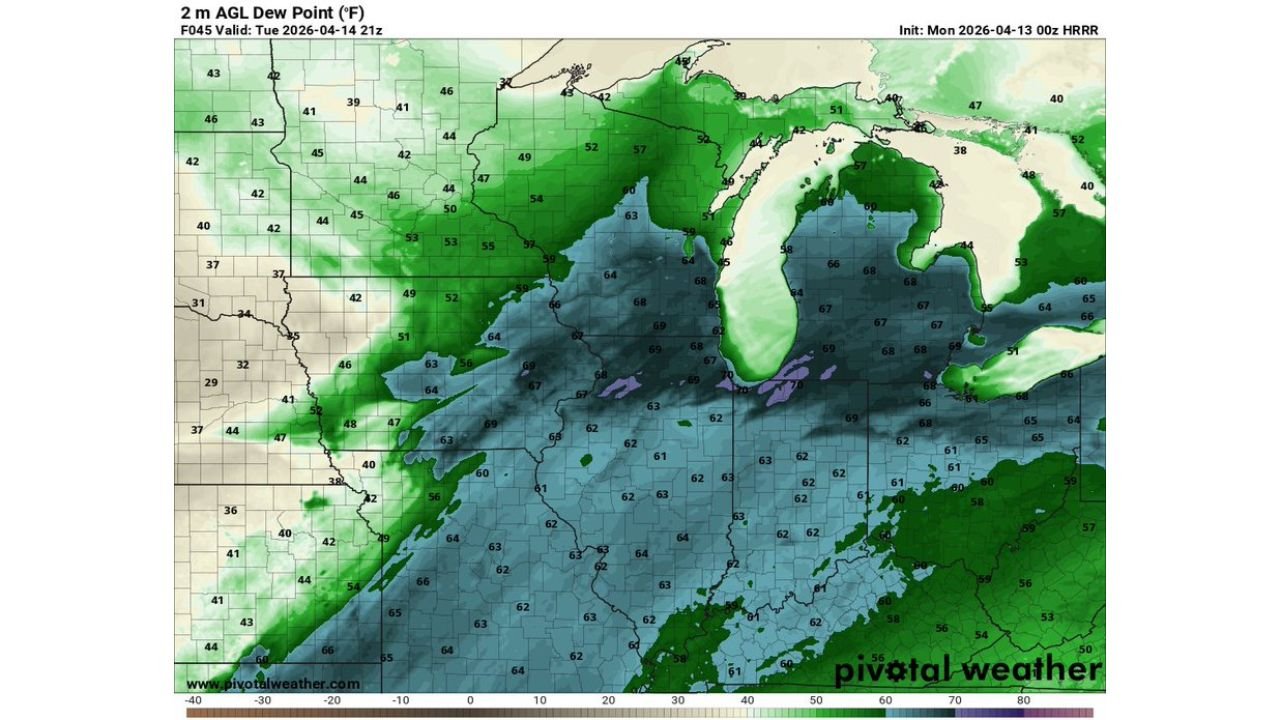 Northern Illinois Flagged for Explosive Severe Weather Tuesday as Dangerous 68 Degree Dewpoints and All Hazards Tornado Environment Lock in Across the Chicago Corridor