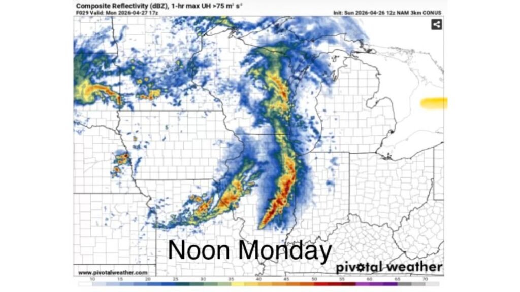 Northern Illinois Storm Clusters Through Midday Monday May Dampen Late Day Severe Weather as Atmosphere Race to Recharge Before Evening