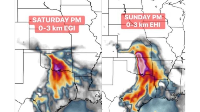 Oklahoma, Kansas and North Texas Face Tornado Outbreak This Weekend as Classic Dryline Event Peaks Sunday Across Tornado Alley
