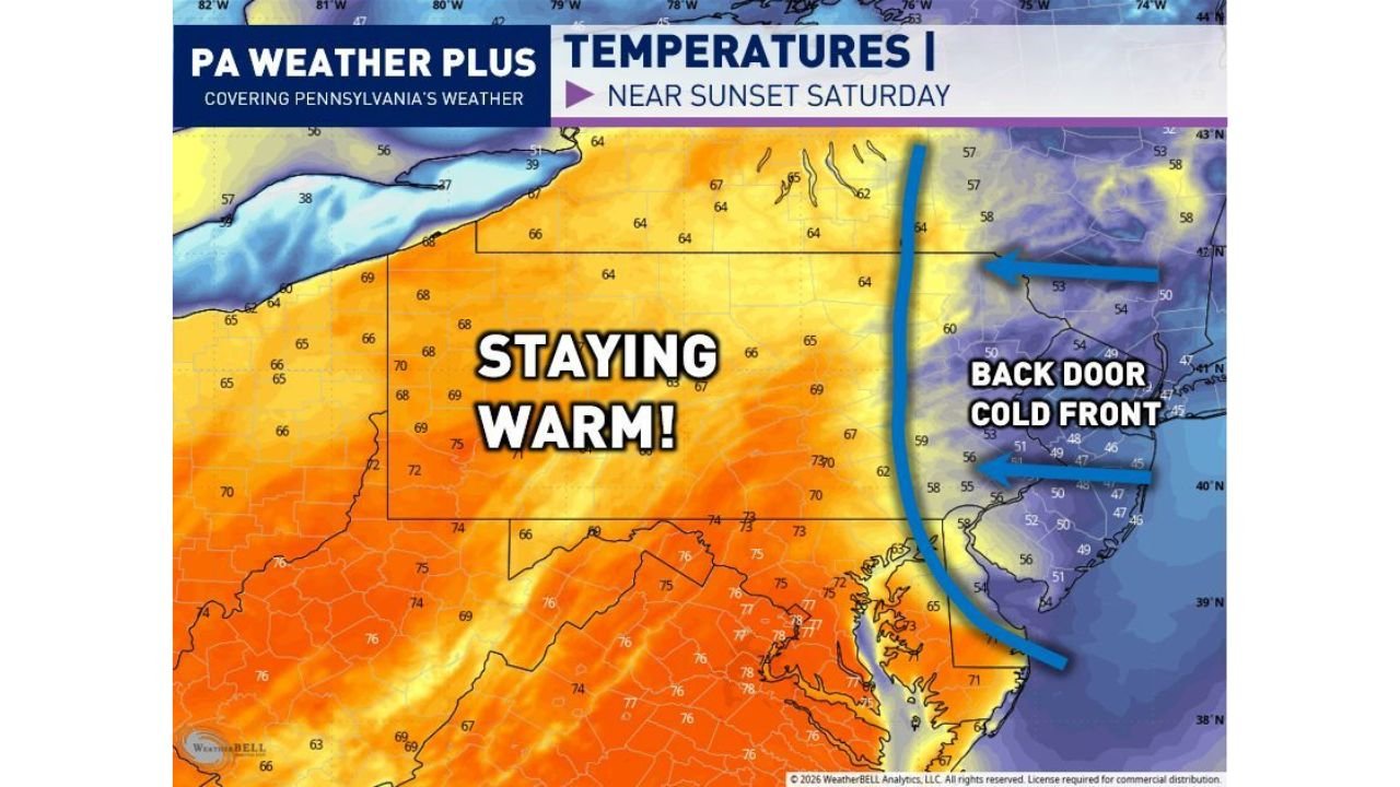 Pennsylvania Weather Alert Pittsburgh State College Harrisburg Philadelphia Face Afternoon Storm Risk Before Sudden Evening Temperature Drop