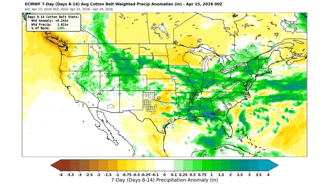 Rain Is Finally Coming to the Southeast and Cotton Belt Next Week — Here Is What Alabama, Georgia and Mississippi Can Expect