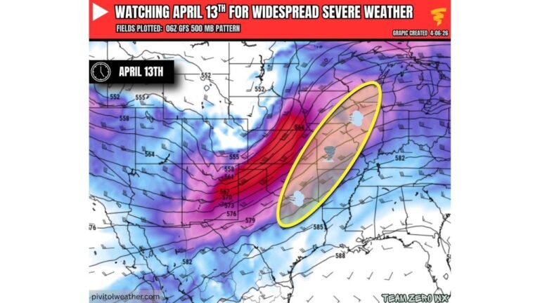 Severe Weather Alert Expands for Texas, Oklahoma, Kansas, Missouri, Arkansas, Illinois and Indiana as April 13 Setup Raises Major Concerns
