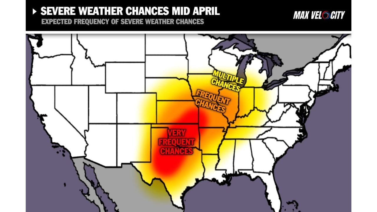 Severe Weather Alert Issued for Texas, Oklahoma, Kansas, Missouri and Iowa as Multi-Day Storm Pattern Targets Central U.S.