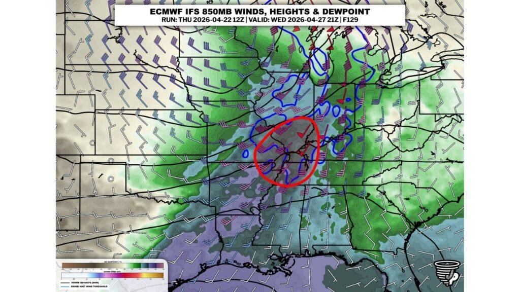 Tennessee, Arkansas and Mississippi Face 30% Tornado Corridor Monday as All Hazards Converge on Mid-South Bull’s-Eye