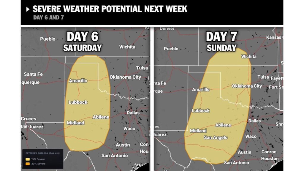 Texas and Oklahoma Severe Weather Alert Issued as Weekend Storm Risk Expands from Amarillo to San Antonio and Oklahoma City