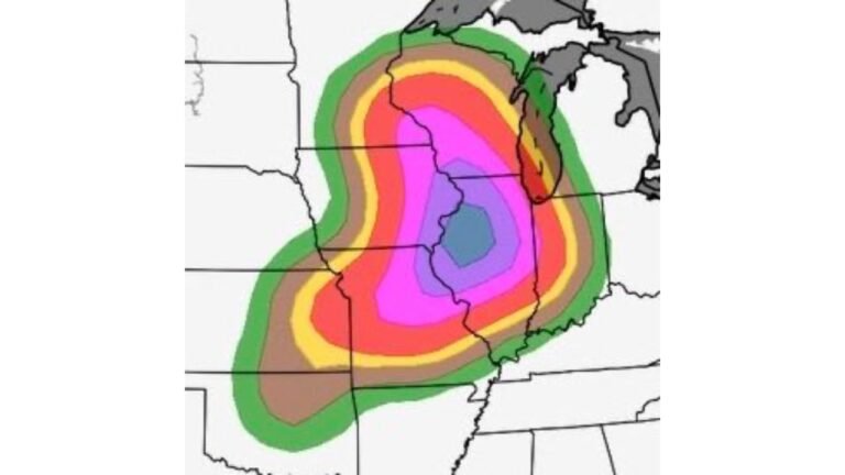 The April 17 Tornado Outbreak Was Even Bigger Than Forecast as Perfect Hindsight Map Shows Illinois and Wisconsin Were Ground Zero for Highest Tornado Probability