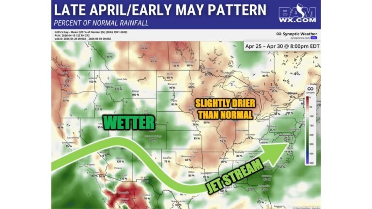 The Midwest Is About to Turn Quieter — But the South and West Are Getting Soaked as Late April Pattern Splits the Country in Two