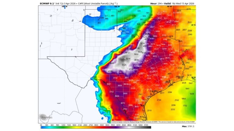 Urgent Mid-April Storm Alert Building Across Texas Louisiana Mississippi And Arkansas As Explosive Instability Signals Dangerous Setup