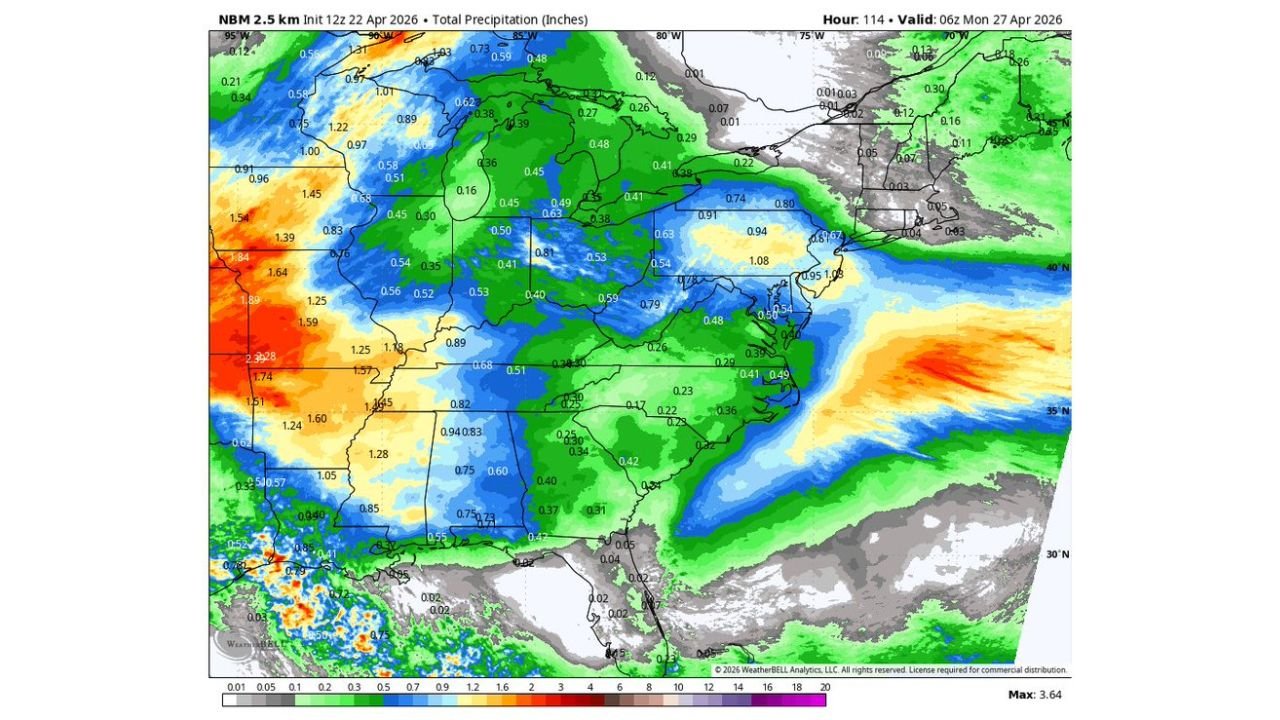 Virginia, Maryland and Pennsylvania Drought Gets Quarter-Inch Relief This Weekend but 10 Inches Needed to Truly Recover