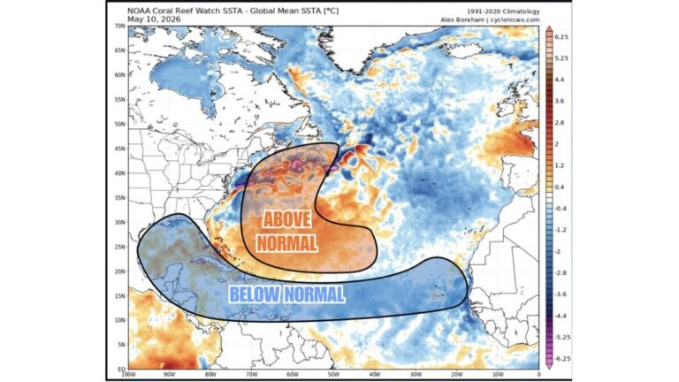 2026 Atlantic Hurricane Season Expected to Be Less Active as Below Normal Ocean Temperatures From the Gulf to the Coast of Africa Make Tropical Storm Formation Difficult