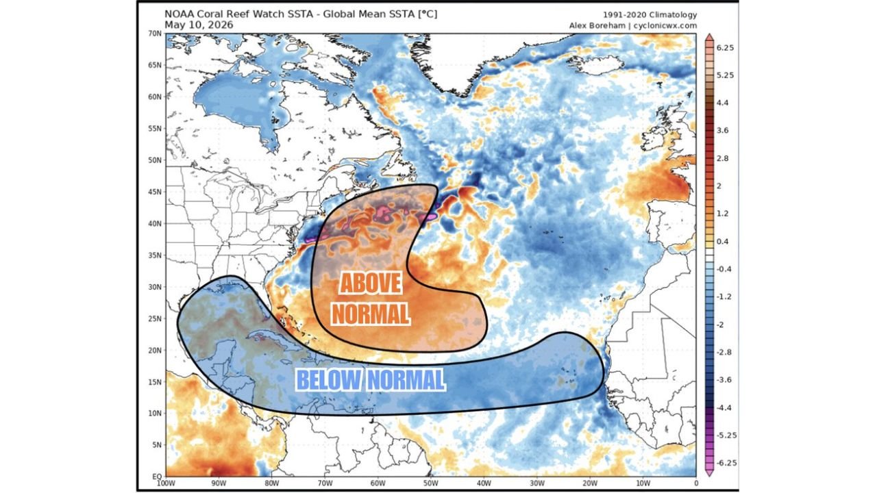 2026 Atlantic Hurricane Season Expected to Be Less Active as Below Normal Ocean Temperatures From the Gulf to the Coast of Africa Make Tropical Storm Formation Difficult
