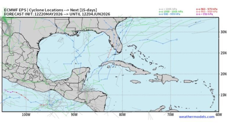 Caribbean Tropical Development Possible by May 31 With Gulf Coast and Florida Facing 20 to 50 Percent Strike Probability Through June 4