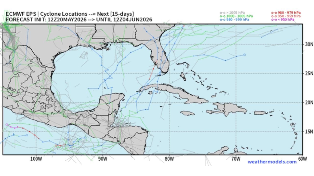 Caribbean Tropical Development Possible by May 31 With Gulf Coast and Florida Facing 20 to 50 Percent Strike Probability Through June 4