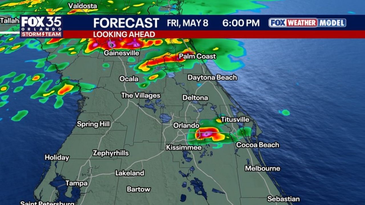 Florida Faces Large Hail and Damaging Wind Gusts Friday Afternoon as Severe Storms Target Gainesville, Ocala, Daytona Beach and Orlando Through the Evening