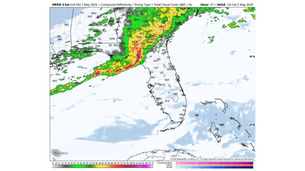 Florida Panhandle Faces Tornado Risk by 9AM Saturday as Storm Line Arrives 12 Hours Earlier Than Previously Forecast