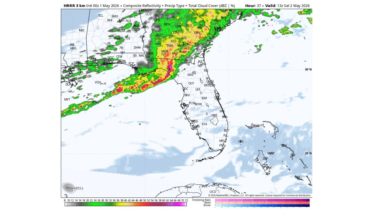 Florida Panhandle Faces Tornado Risk by 9AM Saturday as Storm Line Arrives 12 Hours Earlier Than Previously Forecast