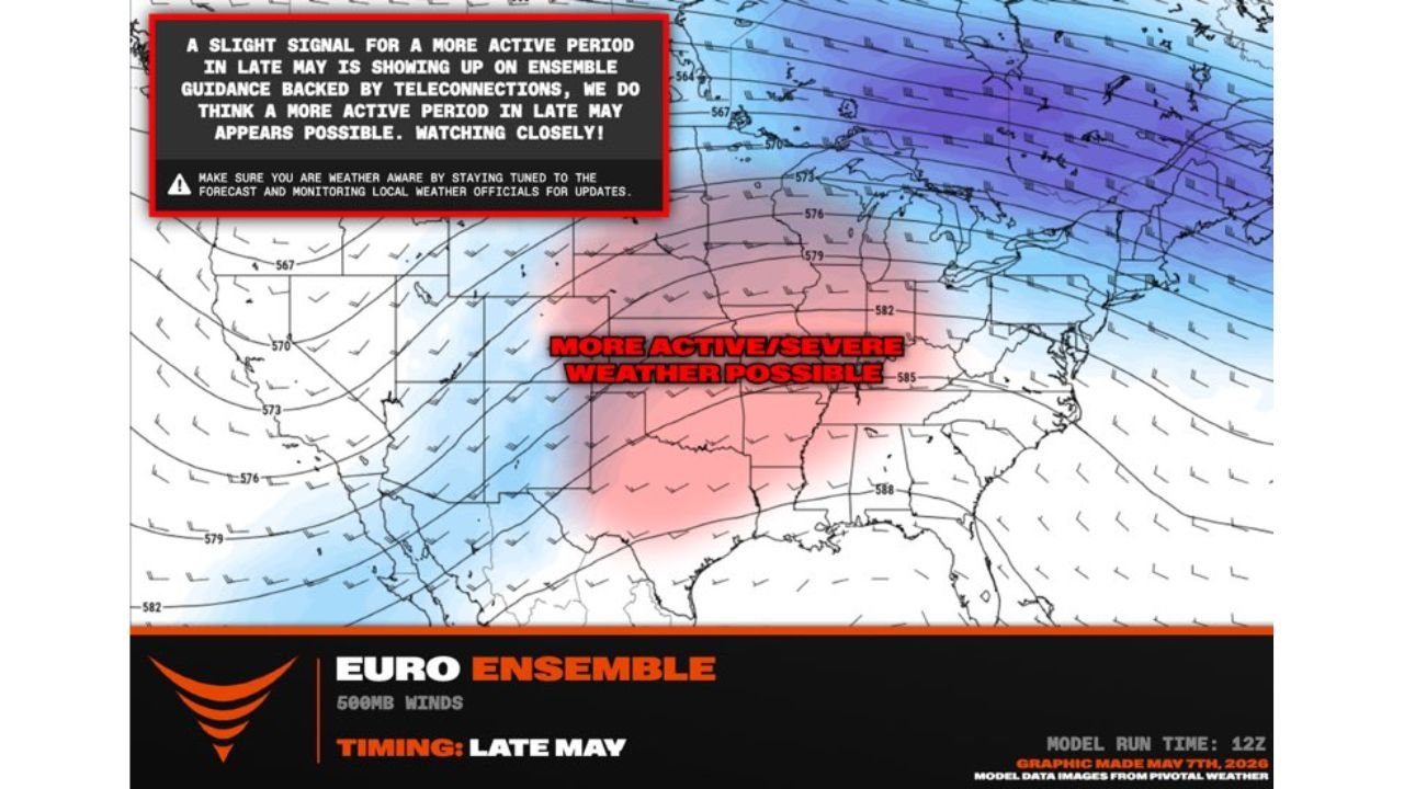 Kansas, Oklahoma, Nebraska and Illinois Face Major Tornado and Severe Storm Outbreak in Late May as Pattern Mirrors Dangerous 2004 Season Across the Great Plains and Great Lakes