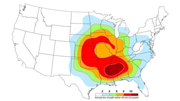Mississippi and Alabama Are the Most Dangerous Places on Earth for Tornadoes With Higher Kill Rates Than Anywhere Else in the World Including Tornado Alley