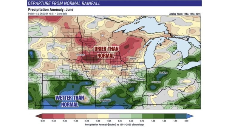 Northern Corn Belt Faces Much Drier Than Normal Pattern Through 10 Days as Iowa, Minnesota and the Dakotas Drop to 25 to 40 Percent of Normal Rainfall Heading Into Growing Season