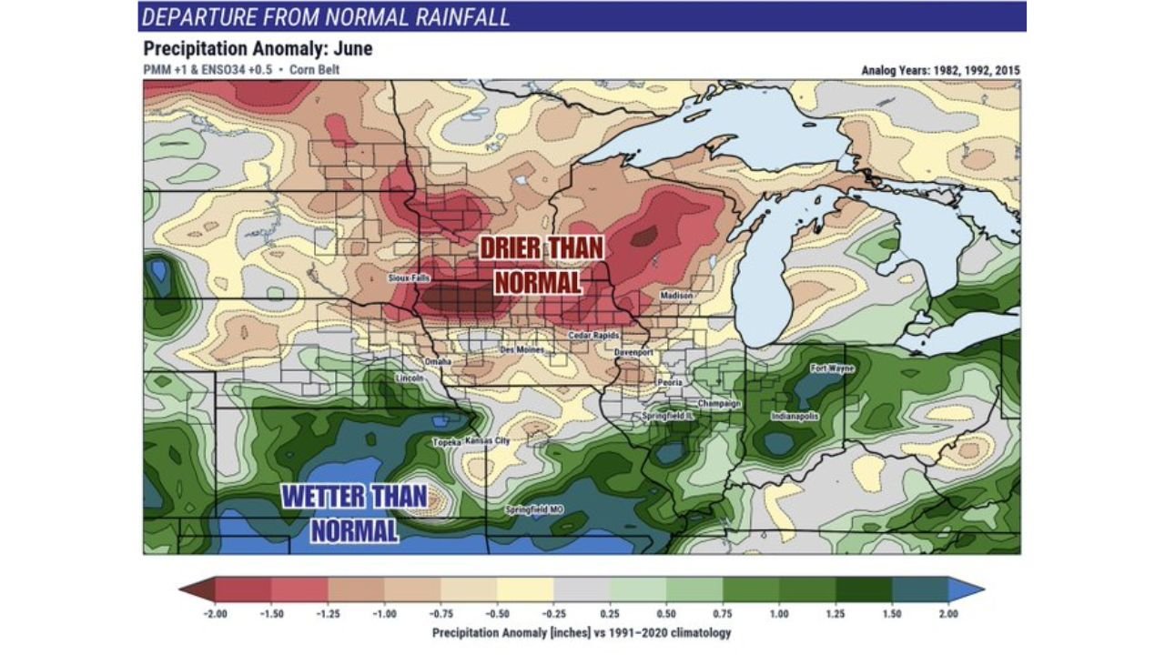 Northern Corn Belt Faces Much Drier Than Normal Pattern Through 10 Days as Iowa, Minnesota and the Dakotas Drop to 25 to 40 Percent of Normal Rainfall Heading Into Growing Season