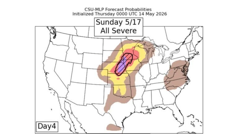 Tornado Outbreak Possible for Omaha Sunday May 17 as Forecasters Warn of Significant Severe Weather Capable of All Hazards