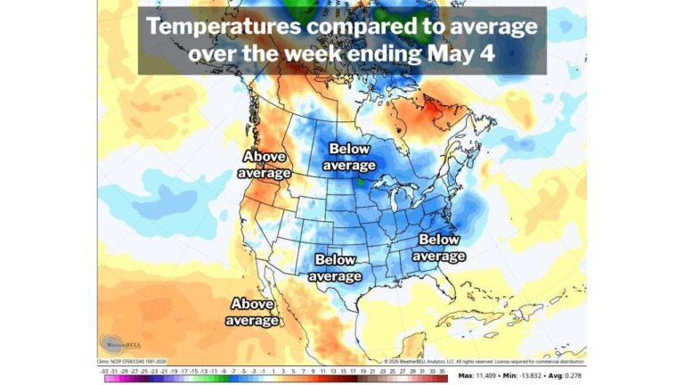 Washington D.C. Snaps a Nine-Day Cold Streak Monday Before Temperatures Crash Back to 60 Degrees by Wednesday After a Brief Mid-80s Warmup